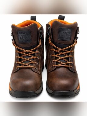 Timberland PRO Steel Toe Work Boots 10.5M | AntiFatigue Waterproof Brown Leather